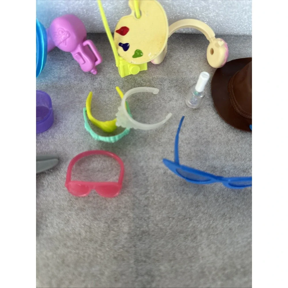 Barbie Doll and Accessory Lot of 17 Pieces Vintage to Modern Stylist Accessories